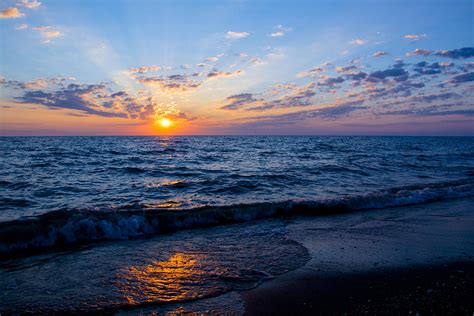 Sunrise Lake Michigan August 10th 2013 002 Photograph by Michael Bennett