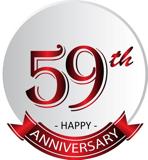 59th anniversary celebration label 13836141 PNG