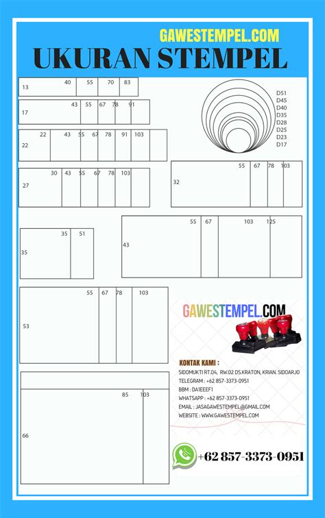 Jenis Ukuran Dan Harga Stempel Warna - Riset