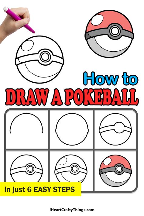 Pokeball Drawing - How To Draw A Pokeball Step By Step