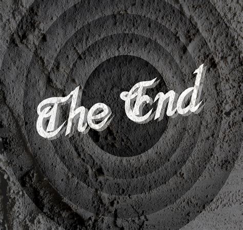 The End Movie Ending Screen On Cement Free Stock Photo - Public Domain Pictures