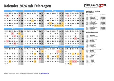 Kalender 2024 Mit Feiertagen - Farand Kassandra