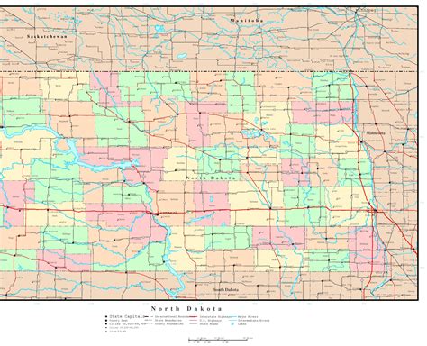 North Dakota Political Map