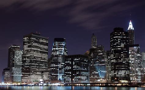 HD wallpaper: Night in NY, city skyline at night, new york | Wallpaper Flare