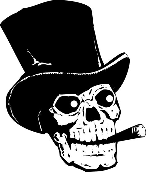 Download Skull, Top Hat, Silhouette. Royalty-Free Vector Graphic - Pixabay