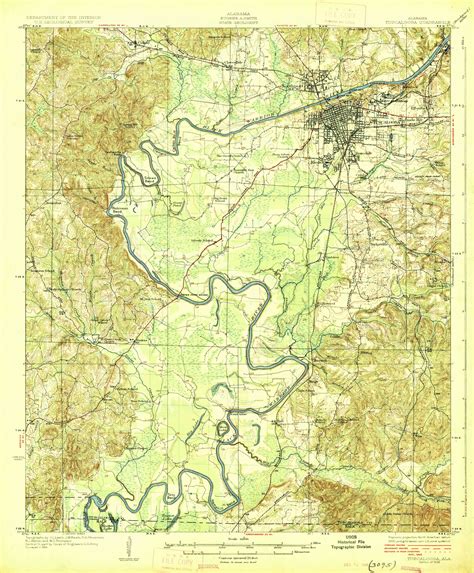 Tuscaloosa, Alabama 1926 (1926) USGS Old Topo Map Reprint 15x15 AL Quad 305716 - OLD MAPS