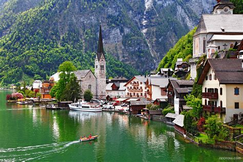 Lake Hallstatt Austria Wallpaper download - Hallstatt HD Wallpaper - Appraw