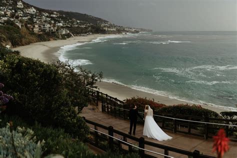 Rain Was a Good Luck Charm at this Classic Laguna Beach Wedding