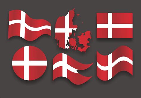 Danish Flag Vector Set 143388 Vector Art at Vecteezy