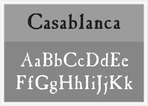 Casablanca Font Alphabet Stencil | Letter Stencils | Stencils Online