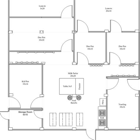 Click this image to show the full-size version. | Goat house, Goat barn, Barn layout