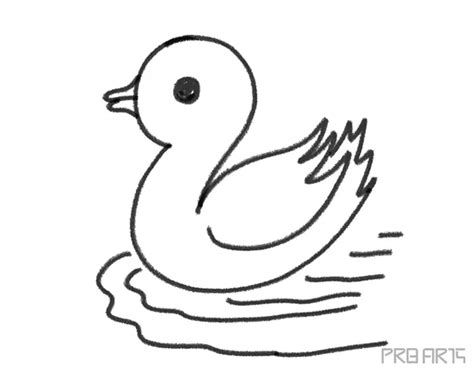 Cartoon Duck Drawing for Kids - PRB ARTS