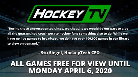 HockeyTV Announces “Free-for-View” – HockeyTech