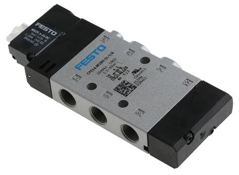 Festo 5/2 Solenoid Pilot Valve - Electrical G 1/8 CPE Series 24V dc ...