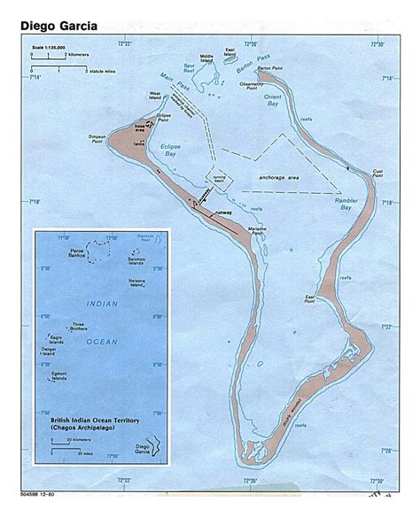 Detailed map of Diego Garcia island - 1980 | Diego Garcia | British Indian Ocean Territory ...