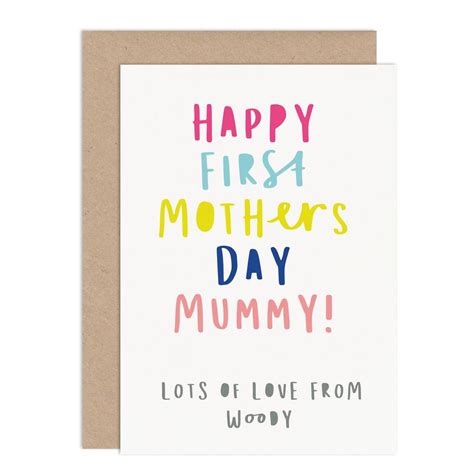 Personalised First Mothers Day Card By Russet and Gray | notonthehighstreet.com