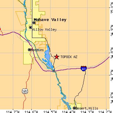 Topock, Arizona (AZ) ~ population data, races, housing & economy