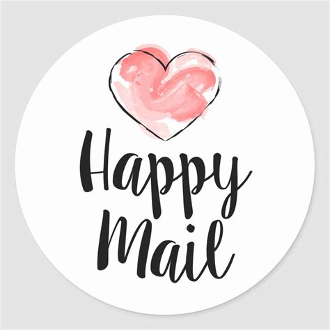 Happy mail round business stickers | Zazzle.com | Business stickers ...