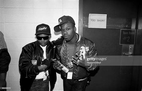 Rappers Eazy-E from N.W.A. and rapper Too Short poses for photos ...