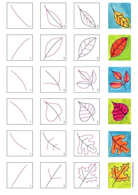 How to Draw Fall Leaves · Art Projects for Kids