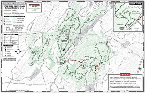 Morris County NJ Park Commission Pyramid Mountain Natural Historic Area Map | Area map, Map ...