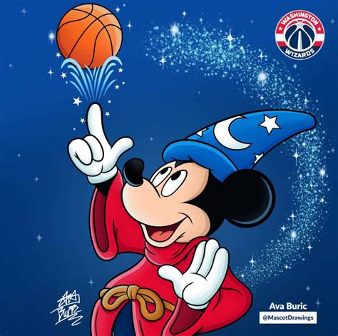 Illustrations: Disney Characters Become NBA Mascots - Inside the Magic