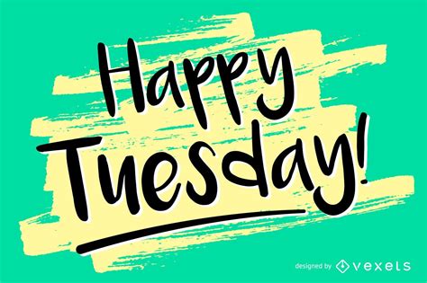 Handwritten Happy Tuesday Design Vector Download