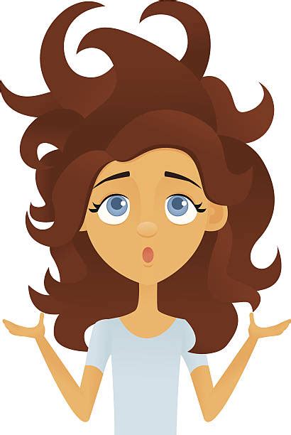 woman with messy hair vector clipart - Clipground