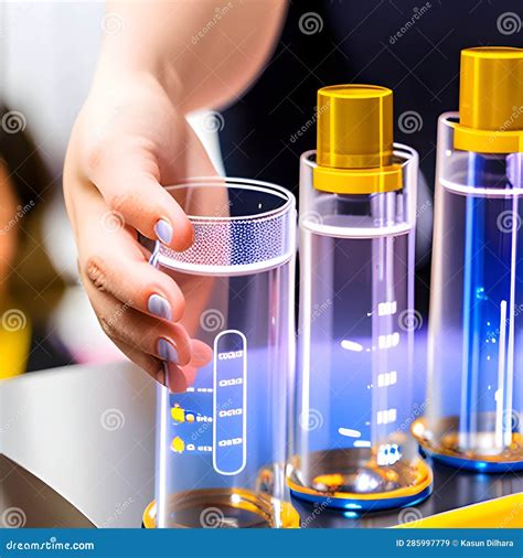 Three Science Tubes in Laboratory Stock Illustration - Illustration of ...