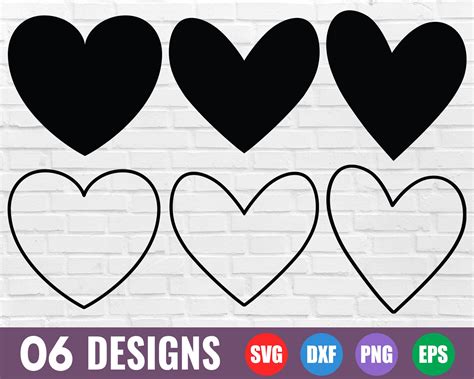 Heart SVG PNG DXF Heart Outline Svg Heart Svg Bundle - Etsy