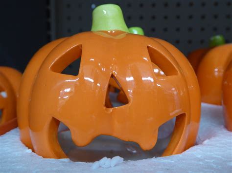 Ceramic Jack-o-lantern Tea Light Free Stock Photo - Public Domain Pictures