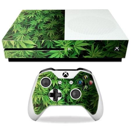 MightySkins Protective Vinyl Skin Decal for Microsoft Xbox One S wrap cover sticker skins Weed ...