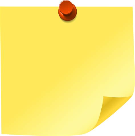 Download Yellow Sticky Note Png Clip Art - Yellow Note Png Transparent Png (#81630) - PinClipart