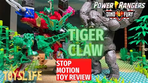 TIGER CLAW Zord vs KONG POWER RANGERS DINO FURY MEGAZORD Toys SENTAI RYUSOULGER Mini Pla Stop ...