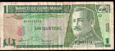 Dani's paper money collection: Guatemala P80 - 1 Quetzal 16.7.1992