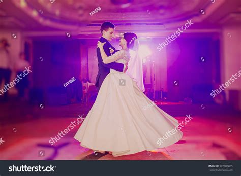 Romantic Couple Dancing On Their Wedding Stock Photo (Edit Now ...