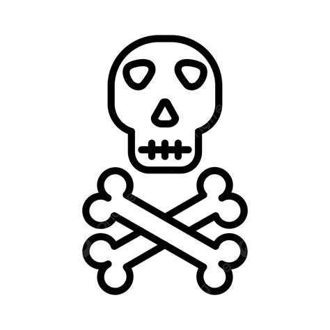 Death Skull Line Icon Vector, Death Drawing, Skull Drawing, Death Sketch PNG and Vector with ...