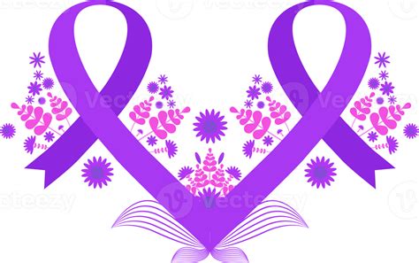 cancer purple ribbon design element 15130356 PNG