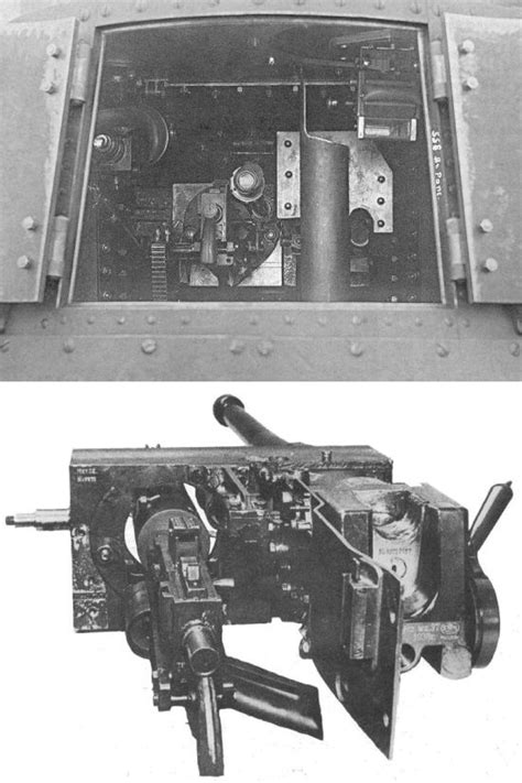 A back-door view of the 7TP's prototype turret interior (serial turrets ...