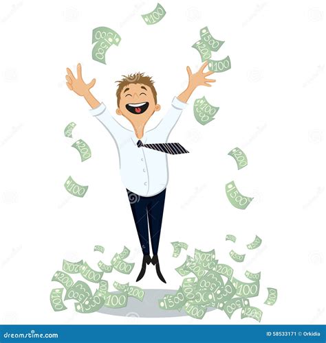 Happy rich man stock vector. Illustration of taxes, vector - 58533171