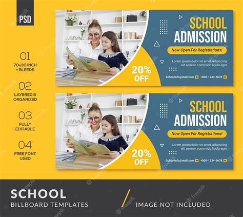 Premium PSD | Creative Modern Kids School Billboard Design Templates