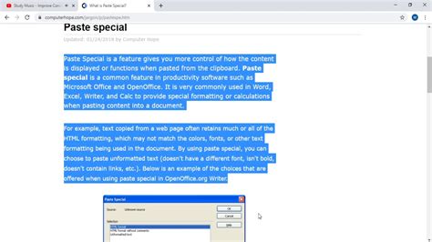 How To Use Paste Special in MS Word - YouTube