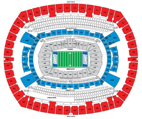 MetLife Stadium, E. Rutherford NJ | Seating Chart View