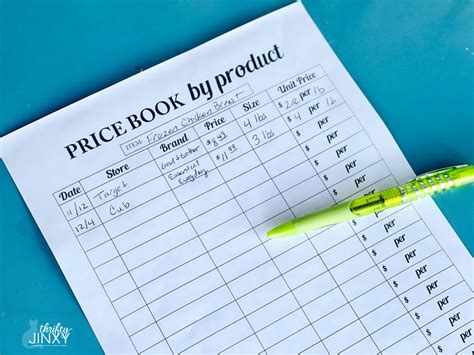 How to Make a Grocery Price Book - Thrifty Jinxy