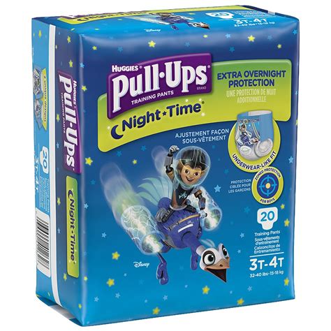 Huggies Pull-Ups Night Time Training Pants for Boys, Jumbo Pack 3T-4T ...