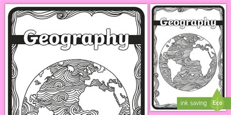 Mindfulness Colouring | Geography Project Cover Page