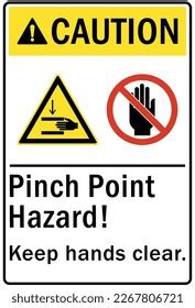 Pinch Point Hazard Sign Labels Stock Vector (Royalty Free) 2267806721 ...