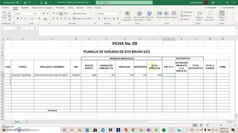 Como Hacer Una Planilla De Sueldos Con Formato Para Descargar Youtube | Images and Photos finder