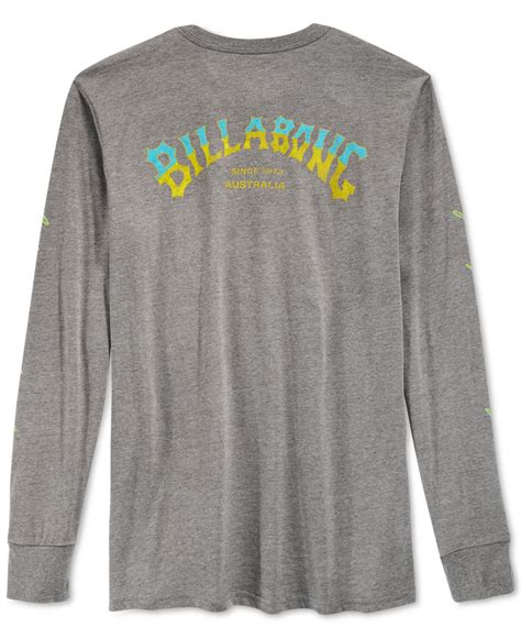 Billabong Known Graphic-print Logo Long-sleeve T-shirt in Gray for Men | Lyst