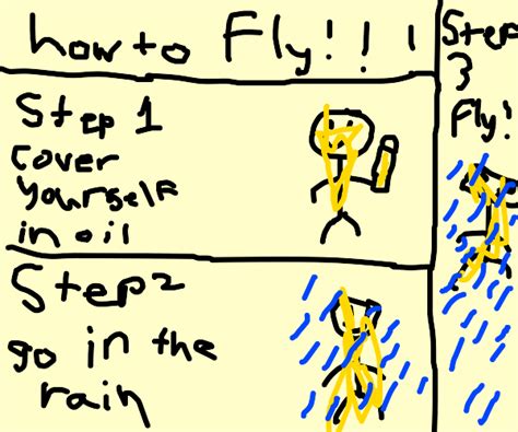 Step 1: Cover yourself in oil - Drawception